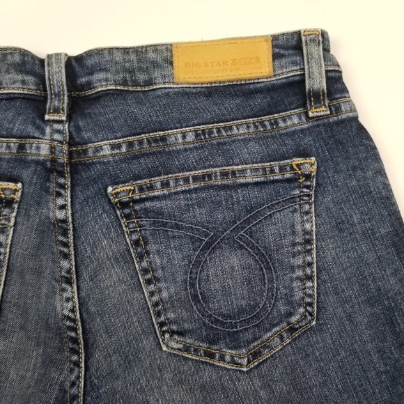 Big Star Hermosa Remy Denim Jean Shorts Dark Wash 6" Inseam sz 26 - Picture 9 of 10